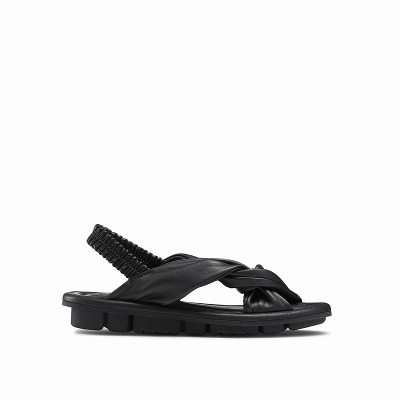 Russell & Bromley Blossom Knotted Slip On Womens Black [JNP4420LC]